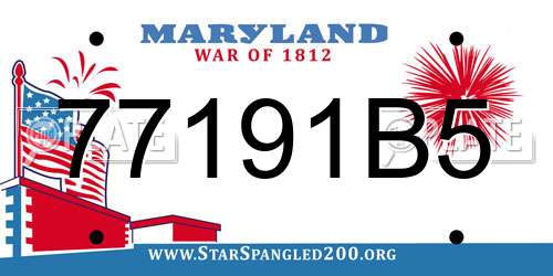 77191B5 Maryland License Plate