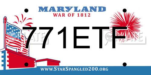 771ETF Maryland License Plate