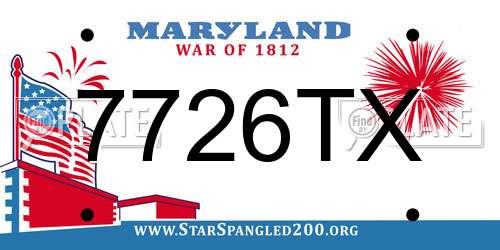 7726TX Maryland License Plate