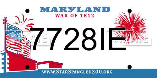 7728IE Maryland License Plate
