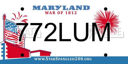 772LUM Maryland License Plate