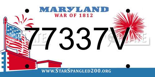 77337V Maryland License Plate