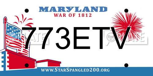 773ETV Maryland License Plate