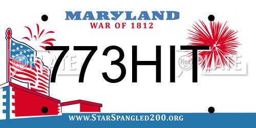 773HIT Maryland License Plate