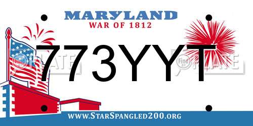 773YYT Maryland License Plate