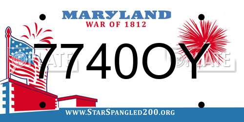 7740OY Maryland License Plate