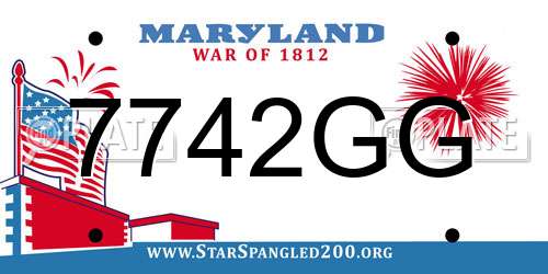7742GG Maryland License Plate