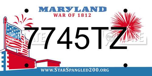 7745TZ Maryland License Plate