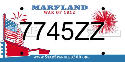 7745ZZ Maryland License Plate