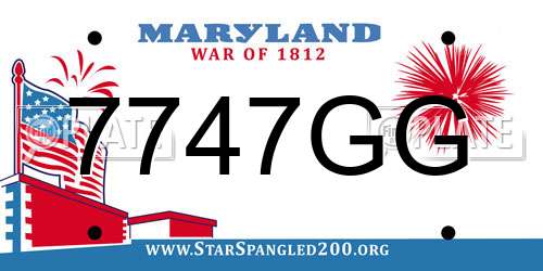 7747GG Maryland License Plate