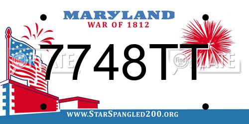 7748TT Maryland License Plate