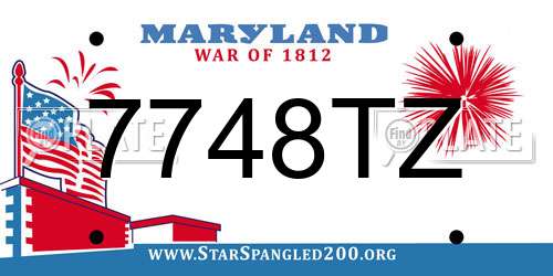 7748TZ Maryland License Plate