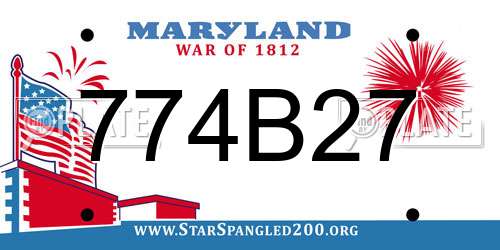 774B27 Maryland License Plate