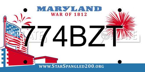 774BZT Maryland License Plate