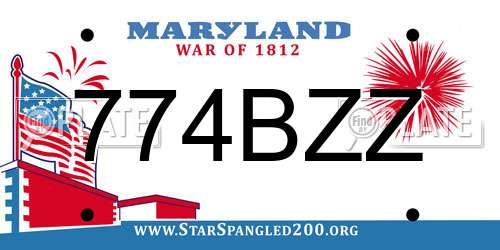 774BZZ Maryland License Plate