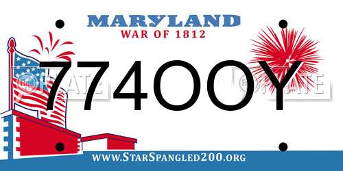 774OOY Maryland License Plate