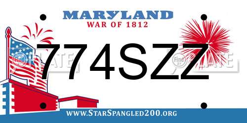 774SZZ Maryland License Plate