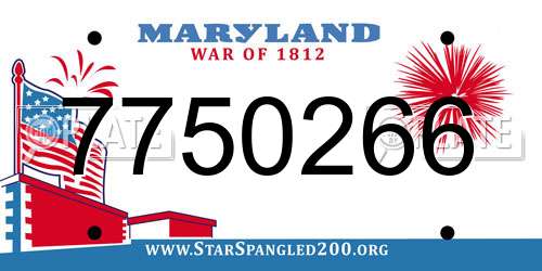 7750266 Maryland License Plate