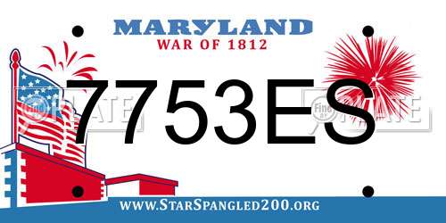 7753ES Maryland License Plate
