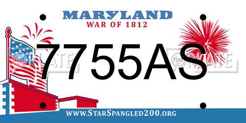 7755AS Maryland License Plate