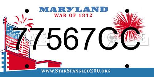 77567CC Maryland License Plate