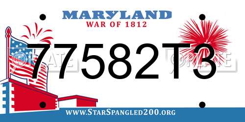 77582T3 Maryland License Plate