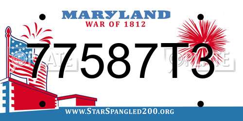 77587T3 Maryland License Plate
