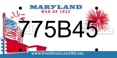 775B45 Maryland License Plate