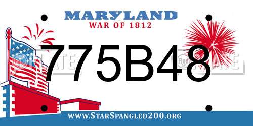 775B48 Maryland License Plate