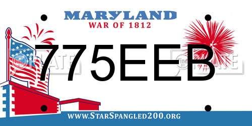 775EEB Maryland License Plate