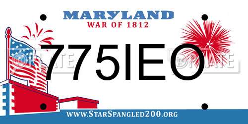 775IEO Maryland License Plate