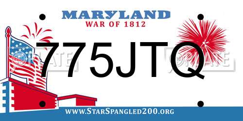775JTQ Maryland License Plate