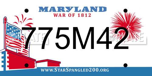 775M42 Maryland License Plate