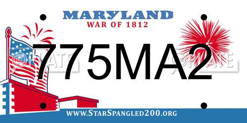 775MA2 Maryland License Plate