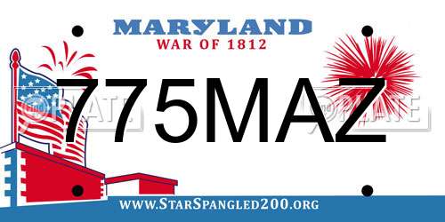 775MAZ Maryland License Plate