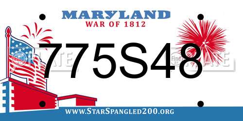 775S48 Maryland License Plate