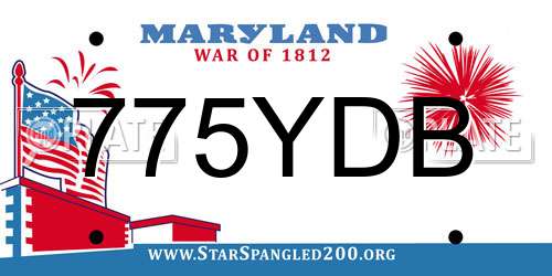 775YDB Maryland License Plate
