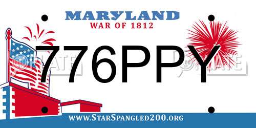 776PPY Maryland License Plate