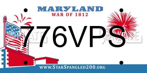 776VPS Maryland License Plate