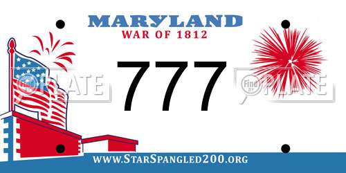 777 Maryland License Plate