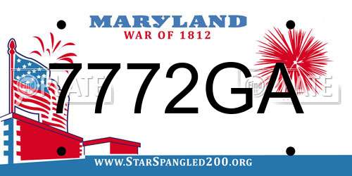 7772GA Maryland License Plate
