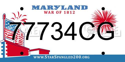 77734CG Maryland License Plate