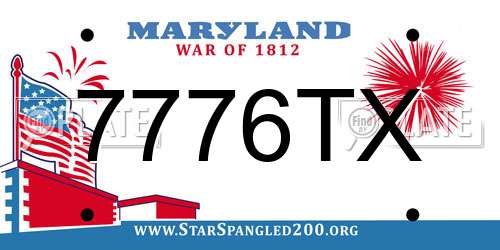 7776TX Maryland License Plate
