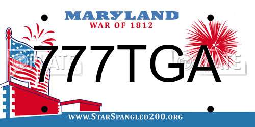 777TGA Maryland License Plate
