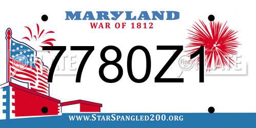 7780Z1 Maryland License Plate