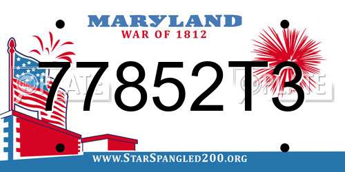 77852T3 Maryland License Plate