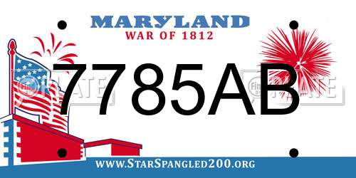 7785AB Maryland License Plate