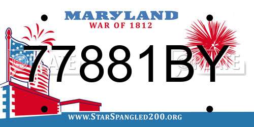 77881BY Maryland License Plate