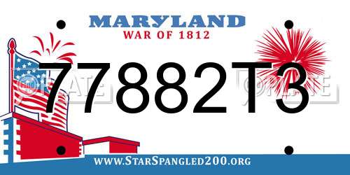 77882T3 Maryland License Plate