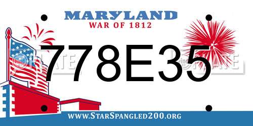 778E35 Maryland License Plate